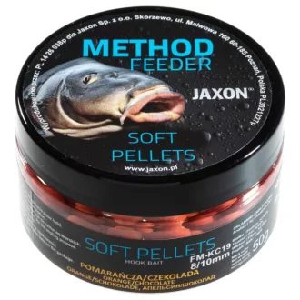   Jaxon Soft Pellets Orange Chocolate (narancs-csoki) 8/10 mm 50 g horogpellet