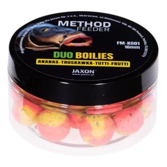   Jaxon Duo- Method Feeder Ananász Tutti-frutti Eper 16 mm 40 g horogbojli