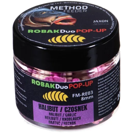 Jaxon Robak Duo (fokhagyma halibut) 8 mm pop-up csali