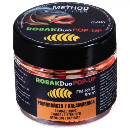 Jaxon Robak Duo (tintahal narancs) 8 mm pop-up csali