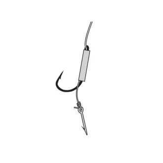   Jaxon Method Feeder Chinu 6-os 0,22 mm 10 cm monofil csalitüskés szakállas előkötött horog 8 db/csomag
