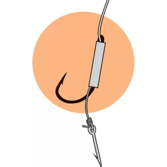   Jaxon Method Feeder Chinu 10-es 0,12 mm 10 cm fonott csalitüskés szakállas előkötött horog 8 db/csomag