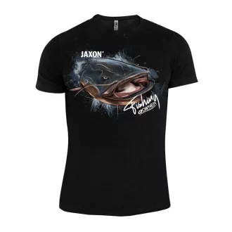 Jaxon Nature harcsamintás pamut fekete XL póló
