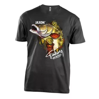 Jaxon Nature süllőmintás pamut fekete M póló