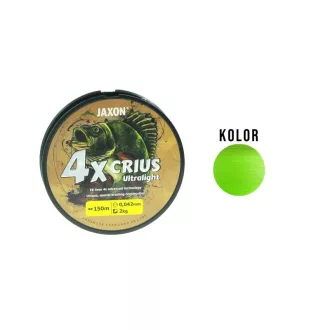   Jaxon Crius 4X Ultralight Flash 0,042 mm 150 m fluo zöld fonott főzsinór