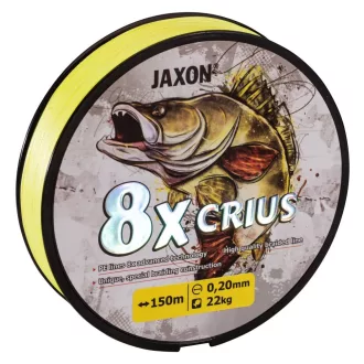   Jaxon Crius 8X Fluo 0,12 mm 150 m fluo sárga fonott főzsinór