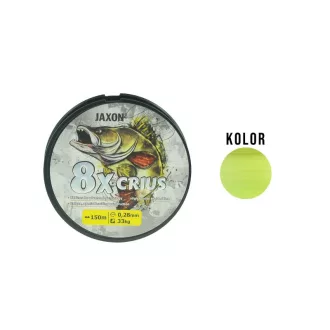   Jaxon Crius 8X Fluo 0,25 mm 150 m fluo sárga fonott főzsinór