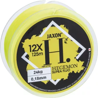   Jaxon Hegemon Supra 12X Fluo 0,12 mm 125 m fluo sárga fonott főzsinór