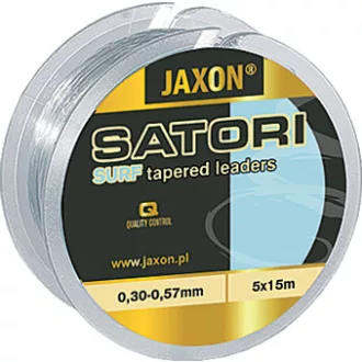   Jaxon Satori Surf Tapered Leaders Vastagodó 0,30–0,57 mm 5 × 15 m felvastagodó monofil dobóelőke