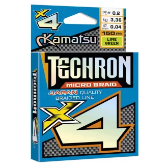   Kamatsu Techron Micro Braid X4 Lime PE 0,03 mm 150 m zöld fonott főzsinór