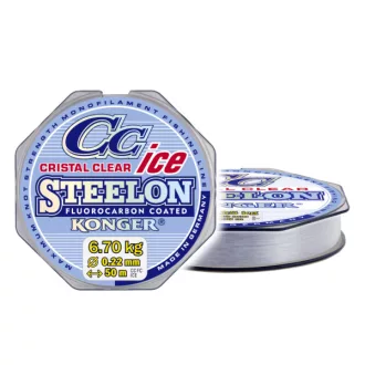   Konger Steelon CC Cristal Clear Ice FC 0,22 mm 50 m fluorocarbon bevonatos monofil zsinór