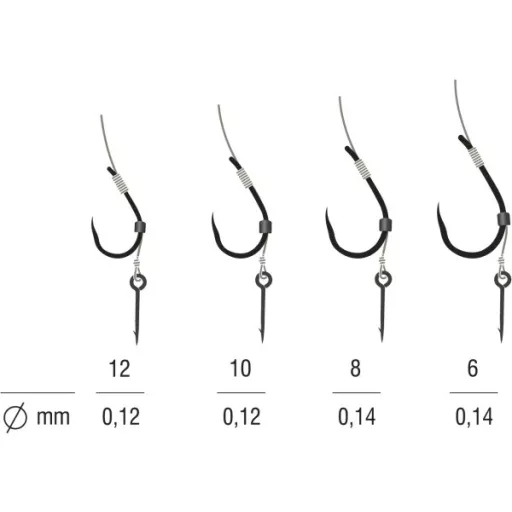 Kamatsu method feeder fonott sensei spike 6-os előkötött horog