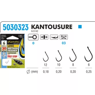   Kamatsu method feeder long kantousure fast stop 10-es előkötött horog