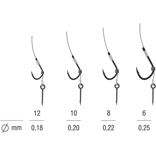 Kamatsu method feeder mono kantousure spike 6-os előkötött horog
