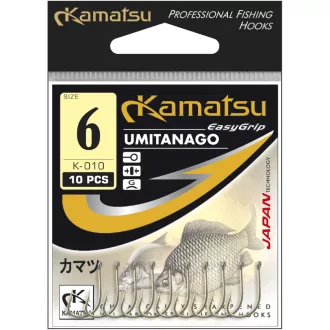 Kamatsu umitanago piros 10-es füles szakállas horog