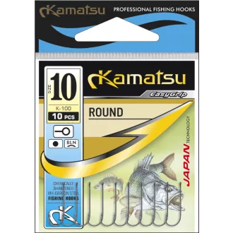Kamatsu round piros 12-es füles szakállas horog