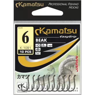 Kamatsu beak fekete nikkel 10-es füles szakállas horog