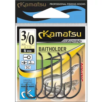 Kamatsu baitholder fekete nikkel 4-es ragadozóhalas horog