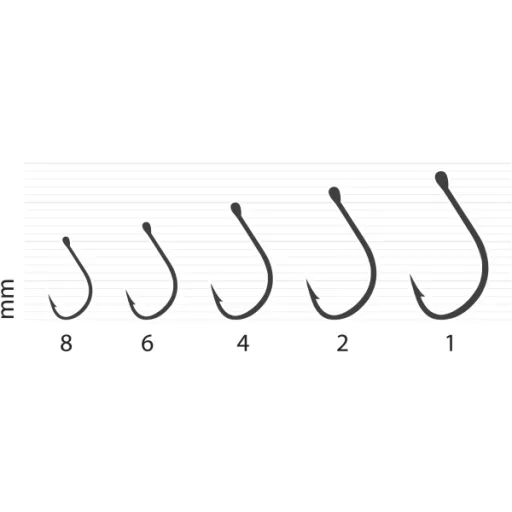 Kamatsu idumezina carp & feeder fekete nikkel 1-es füles szakállas horog