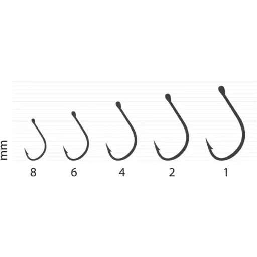 Kamatsu idumezina carp & feeder fekete nikkel 1-es füles szakállas horog