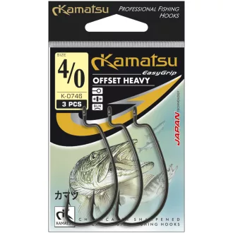 Kamatsu offset heavy fekete nikkel 4/0-s offset horog