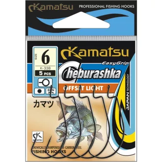   Kamatsu cheburashka offset light fekete nikkel big 8-as offset horog