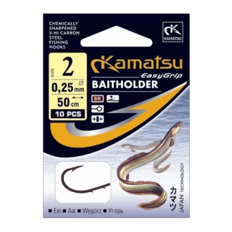 Kamatsu 50 cm eel baitholder 1-es előkötött horog