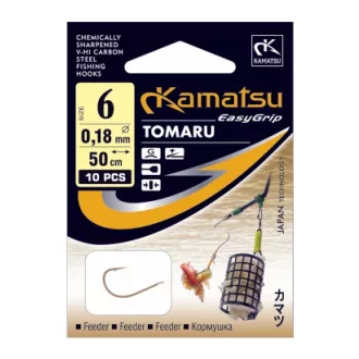 Kamatsu 50 cm feeder tomaru 6-os előkötött horog