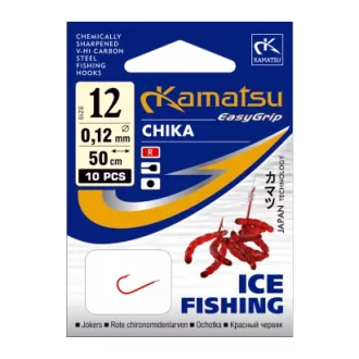   Kamatsu 50 cm winter bloodworm chika 18-as előkötött horog