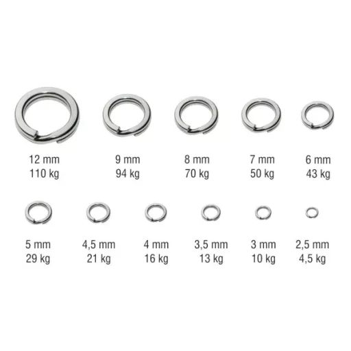 Kamatsu hyper erősített k-2199 rozsdamentes acél 6 mm 43 kg kulcskarika