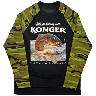 Konger Carp hosszú ujjú terepmintás XL póló
