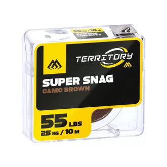   Mikado Super Snag 10 m 65 lb terepbarna bevonatos fonott előkezsinór