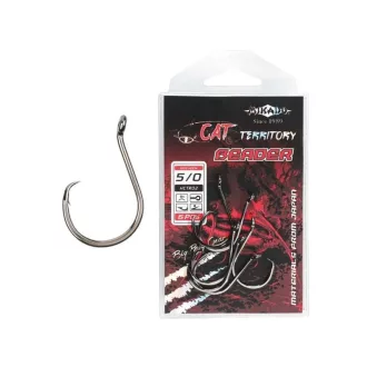   Mikado Cat Territory Beader 6/0-s szakállas harcsázó horog 6 db/csomag