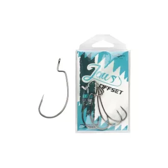 Mikado Jaws Offset 3/0-s szakállas offset horog 6 db/csomag