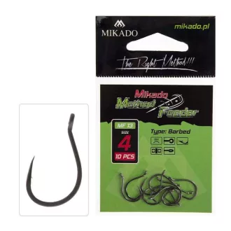   Mikado method feeder MF13 4-es füles szakáll nélküli horog
