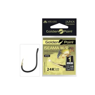   Mikado Golden Point Iseama With Ring 8-as szakállas békéshalas horog 10 db/csomag