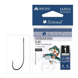   Mikado Sensual Cheburashka Slim 2-es szakállas ragadozóhalas horog 10 db/csomag