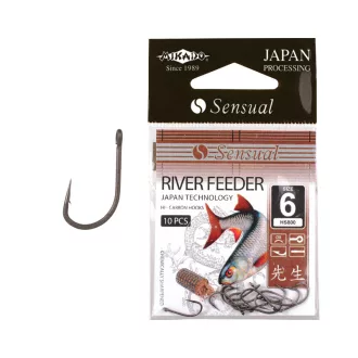 Mikado River feeder 10-es füles szakállas horog