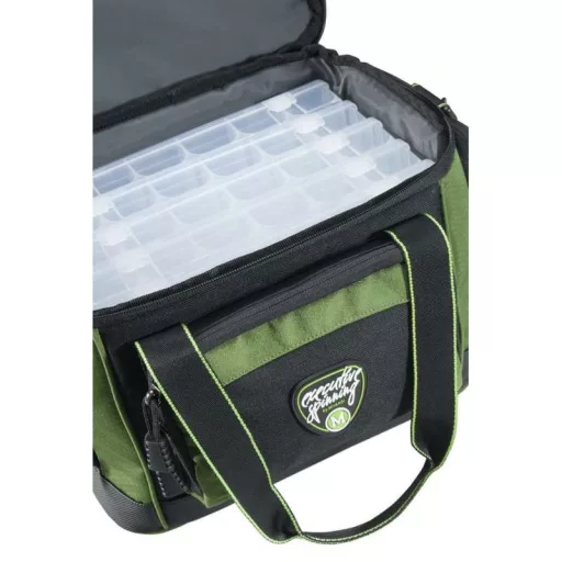 Mivardi Executive Pro párnázott sötétzöld/fekete pergetőtáska 40 × 25 × 28 cm