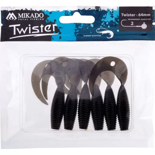 Mikado fekete 6,4 cm 6 db/csomag twister
