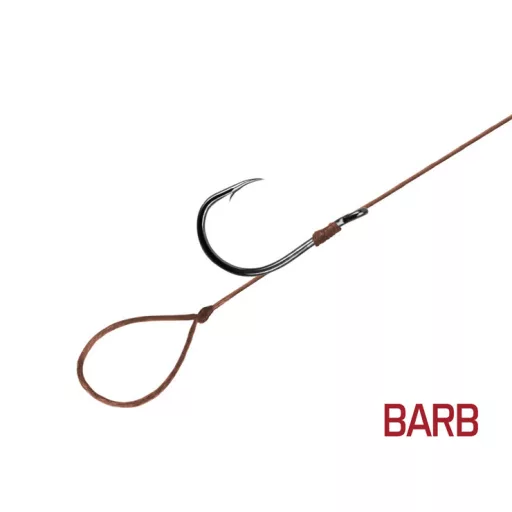 Delphin Proxi Loop 12 cm 0,1 mm 6-os szakállas előkötött horog 6 db/csomag