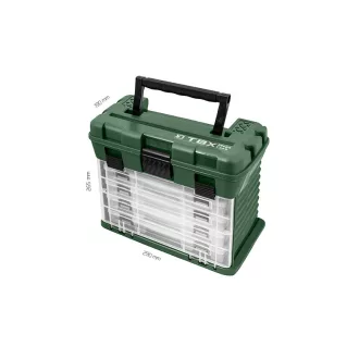   Delphin TBX MegaCase Clip 290 × 190 × 265 mm szerelékes láda