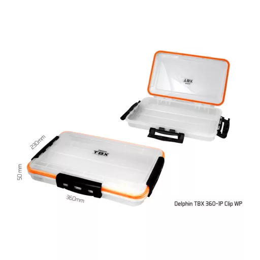 Delphin TBX One 360–1P Clip WP 360 × 230 × 50 mm műcsalis doboz