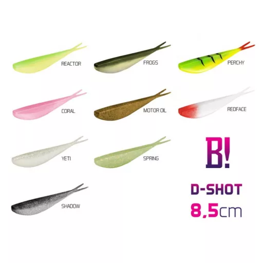 Delphin Bomb! D-shot Spring 8,5 cm 5 db/csomag gumihal