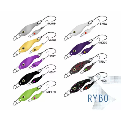 Delphin RYBO Hook #8 Snap 00 SNOW 2,5 cm 0,5 g UL támolygó villantó