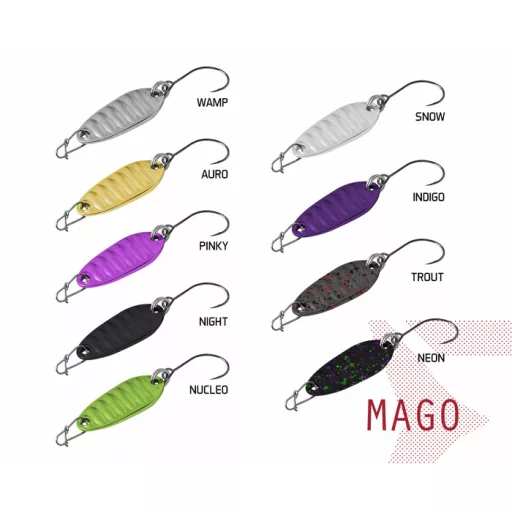 Delphin MAGO Hook #8 Snap 00 SNOW 2,4 cm 2 g UL támolygó villantó