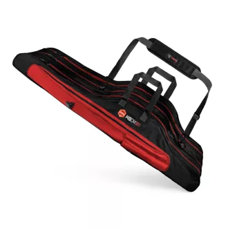   Delphin Atoma Triple 360–3 párnázott bordó/fekete botzsák 130 cm 3 rekeszes