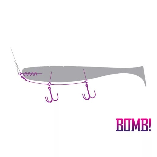 Delphin Bomb! Twisto MultiTRAP #1/0 12 cm 18 kg 14 cm ragadozóhalas szerelék 1 db/csomag
