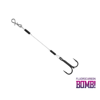   Delphin Bomb! Twisto Rigs Fluorocarbon #8/8 cm ragadozóhalas szerelék 3 db/csomag
