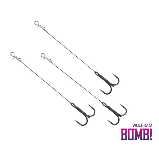 Delphin Bomb! Twisto Rigs Wolfram #6/6 cm ragadozóhalas szerelék 3 db/csomag